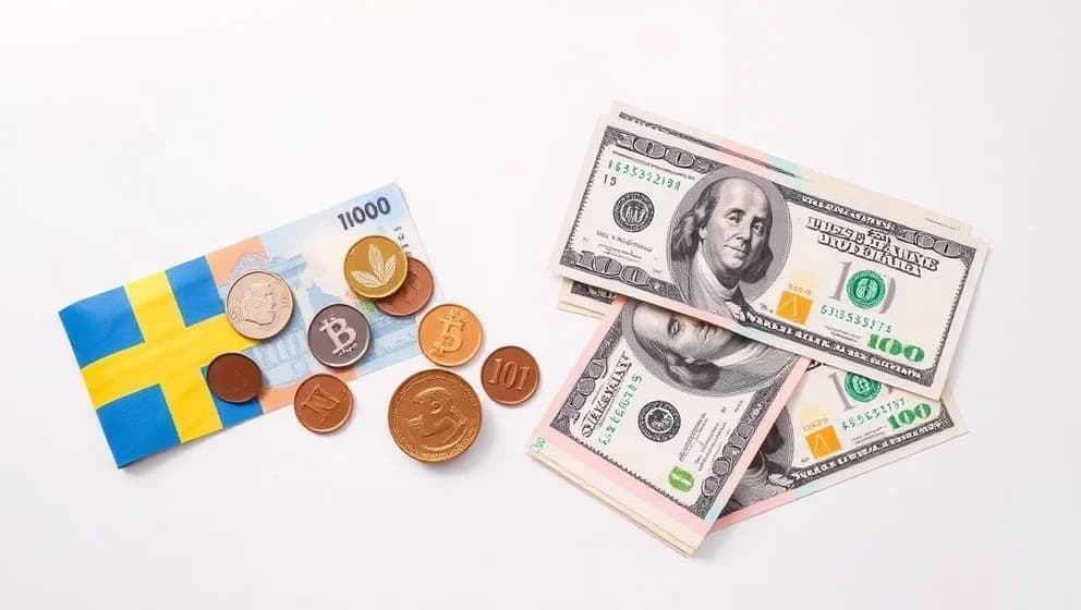 1000 kronor i svenska pengar värde i dollar