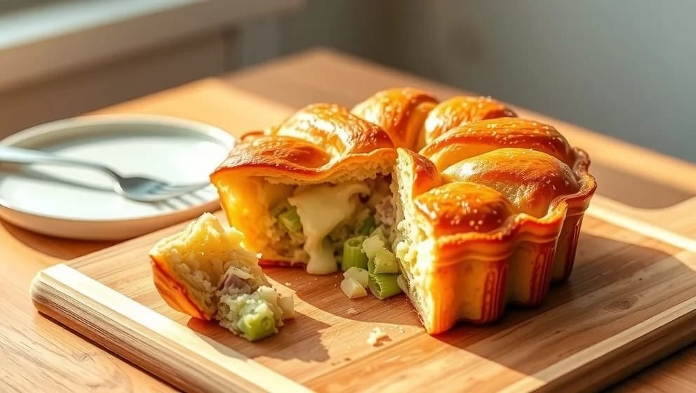 Ost och skinkpaj med purjolök